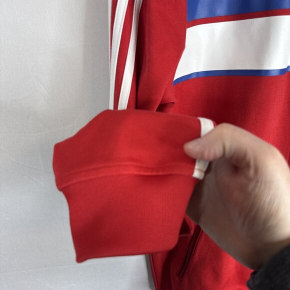 Vintage Adidas Originals Track Jacket Men’s M Red Trefoil 3-Stripe Retro - Picture 2 of 8